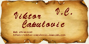 Viktor Capulović vizit kartica